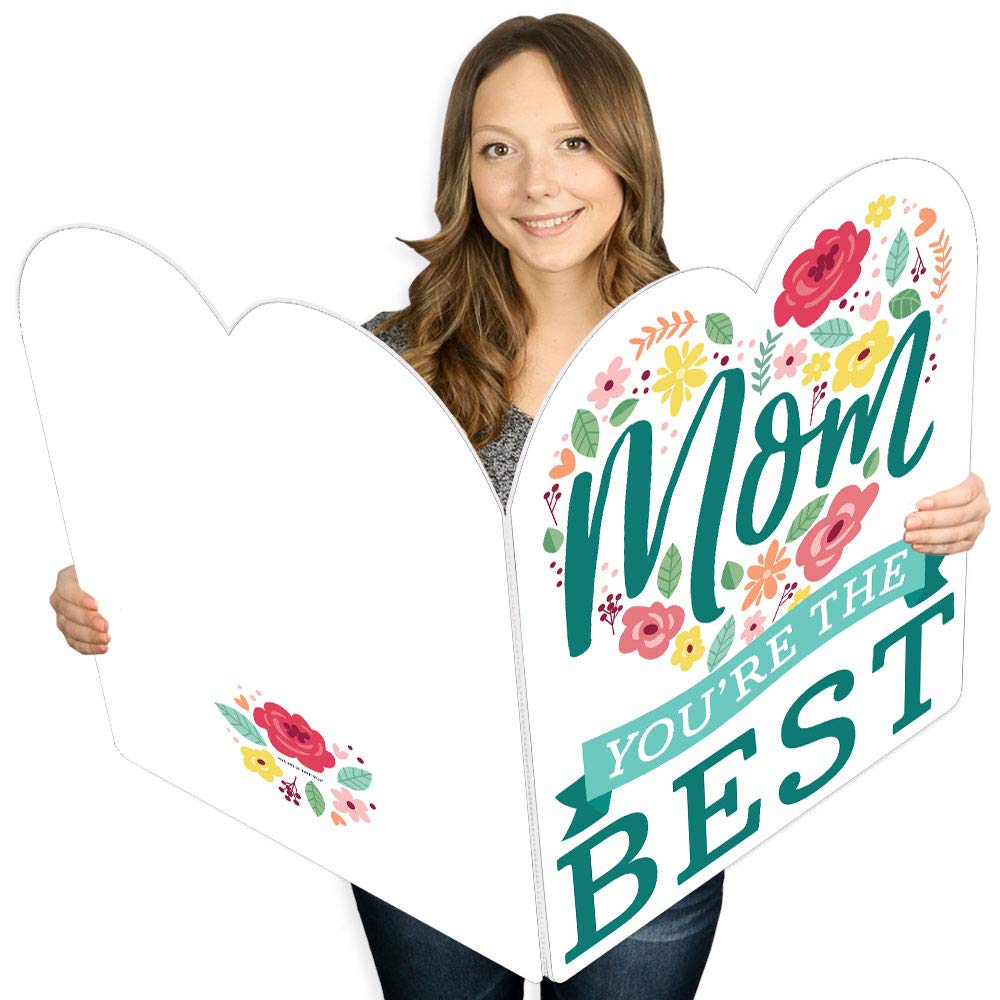 Amazon.com: Big Dot of Happiness Colorful Floral Happy Mother's
